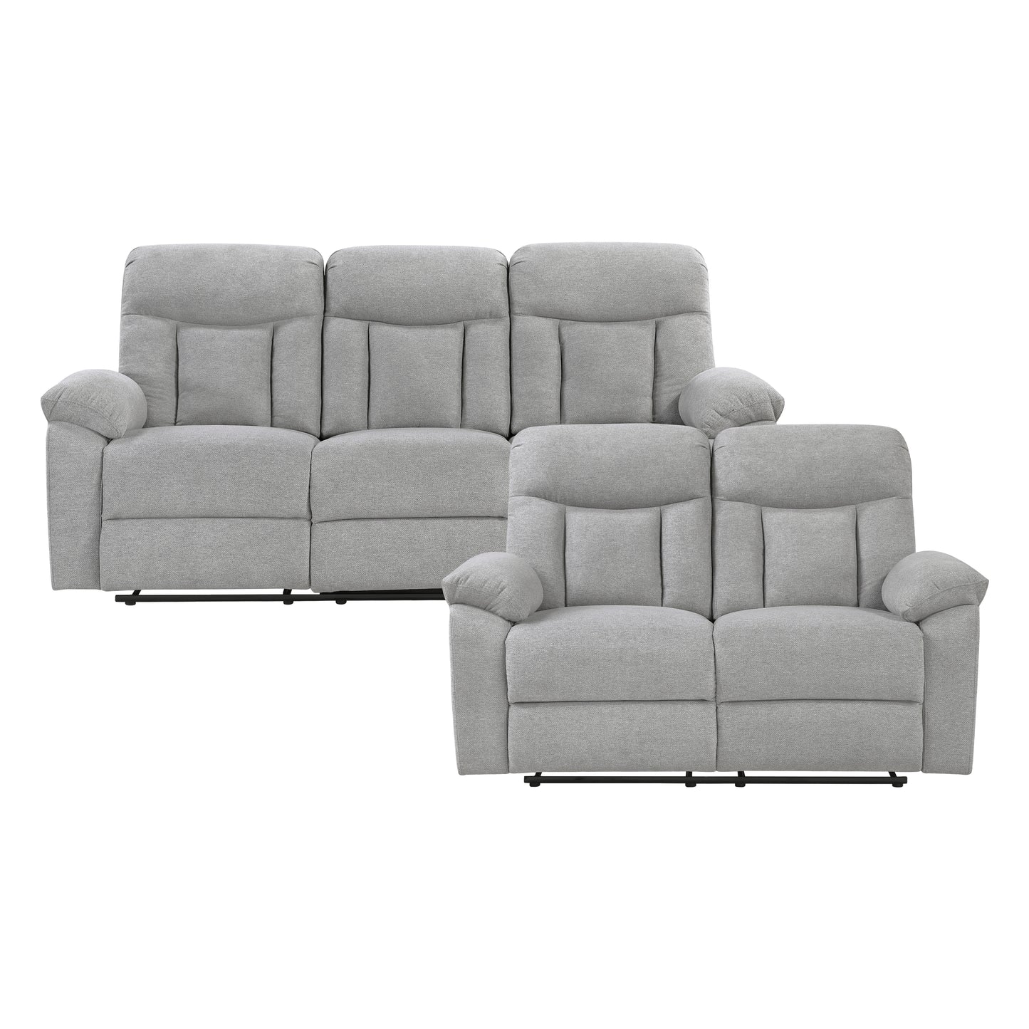 8440GRY*2 - 2pc Set: Sofa, Love