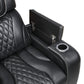8449BK-3PWHM - Power Double Reclining Sofa with Center Drop-Down Cup Holders, Power Headrests, Storage Arms with Cup holders, Reading Lights, Wireless Charger, Air Massage and Heat, LED Lighting and Charging Ports