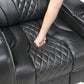 8449BK-3PWHM - Power Double Reclining Sofa with Center Drop-Down Cup Holders, Power Headrests, Storage Arms with Cup holders, Reading Lights, Wireless Charger, Air Massage and Heat, LED Lighting and Charging Ports
