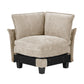 8450PWT*53ACCR - (6)5-Piece Modular Sectional with Ottoman