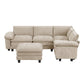 8450PWT*53ACCR - (6)5-Piece Modular Sectional with Ottoman