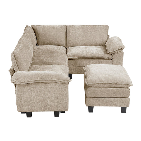 8450PWT*53ACCR - (6)5-Piece Modular Sectional with Ottoman