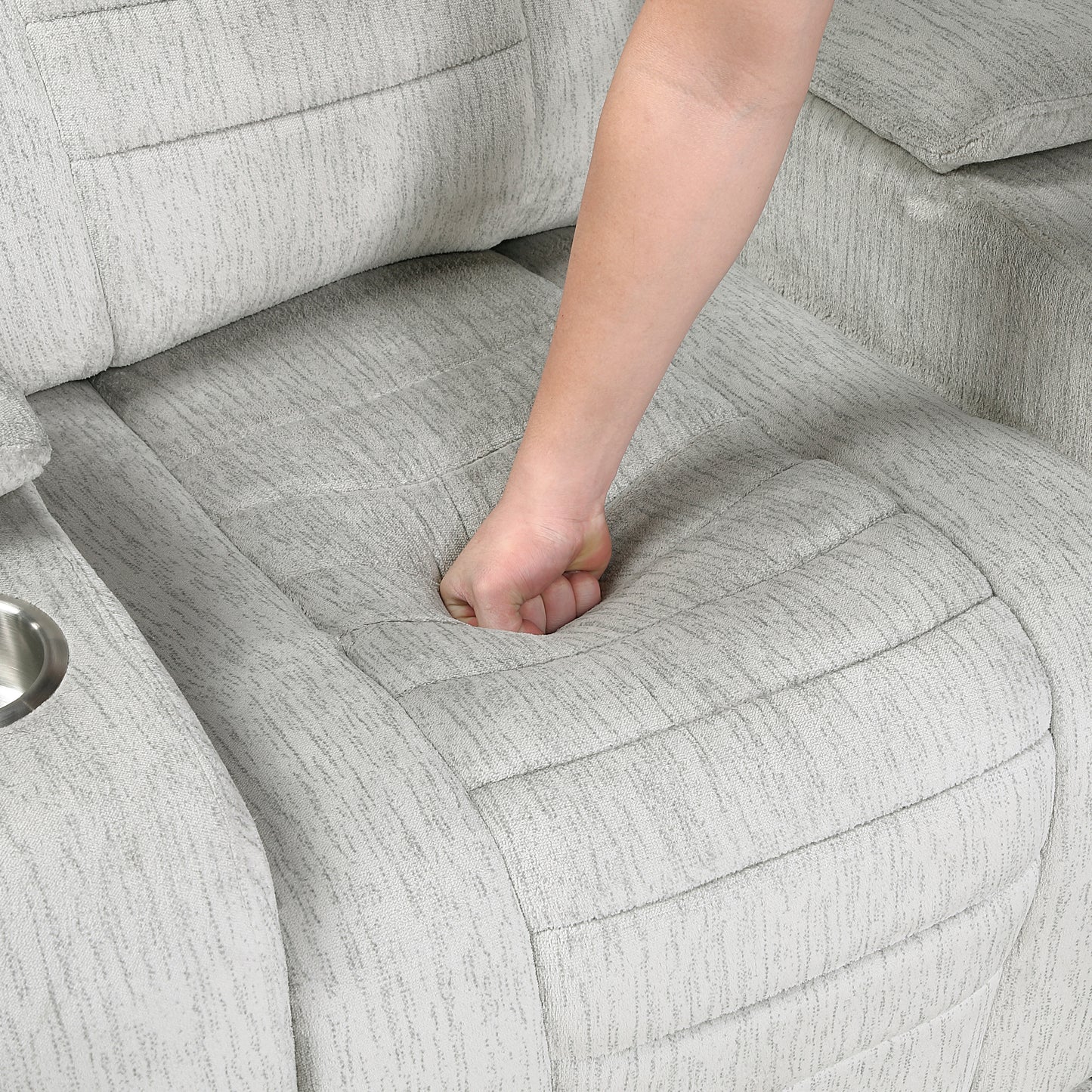 8455GRY*2 - 2pc Set: Sofa, Love