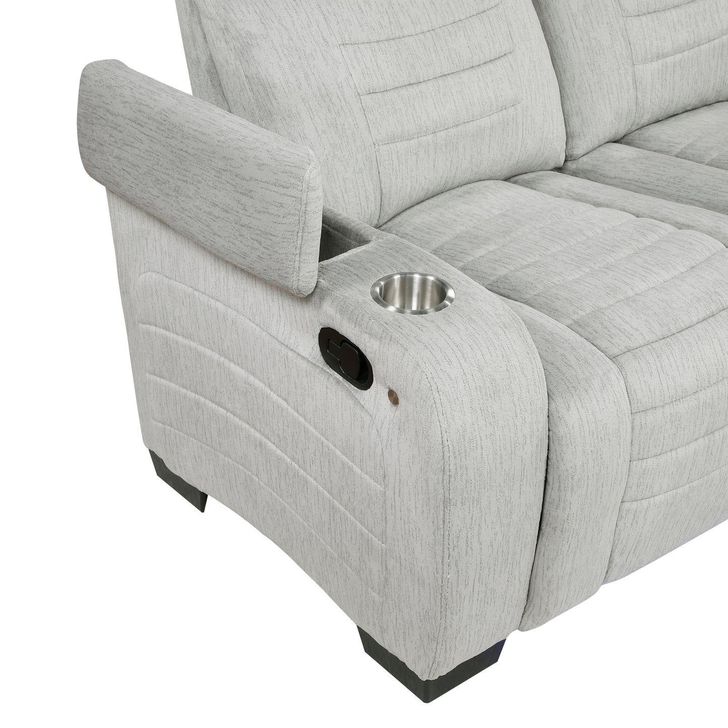 8455GRY*2 - 2pc Set: Sofa, Love