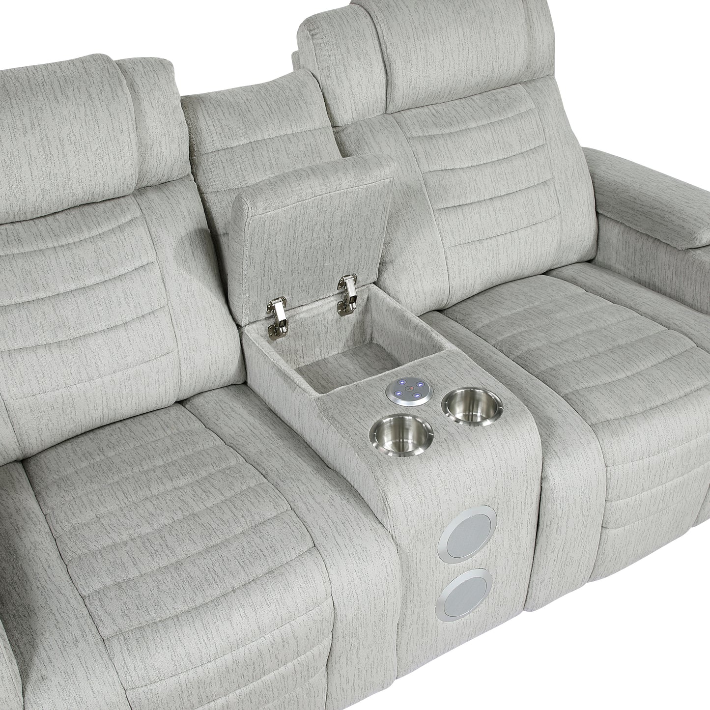 8455GRY*2 - 2pc Set: Sofa, Love