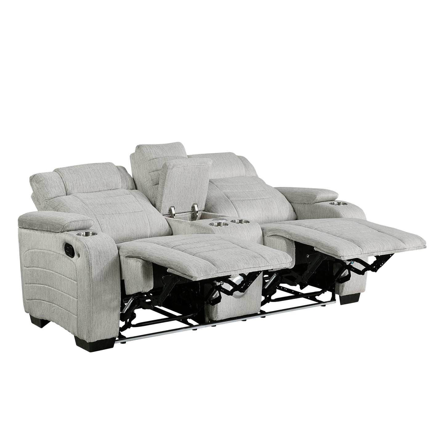8455GRY*2 - 2pc Set: Sofa, Love