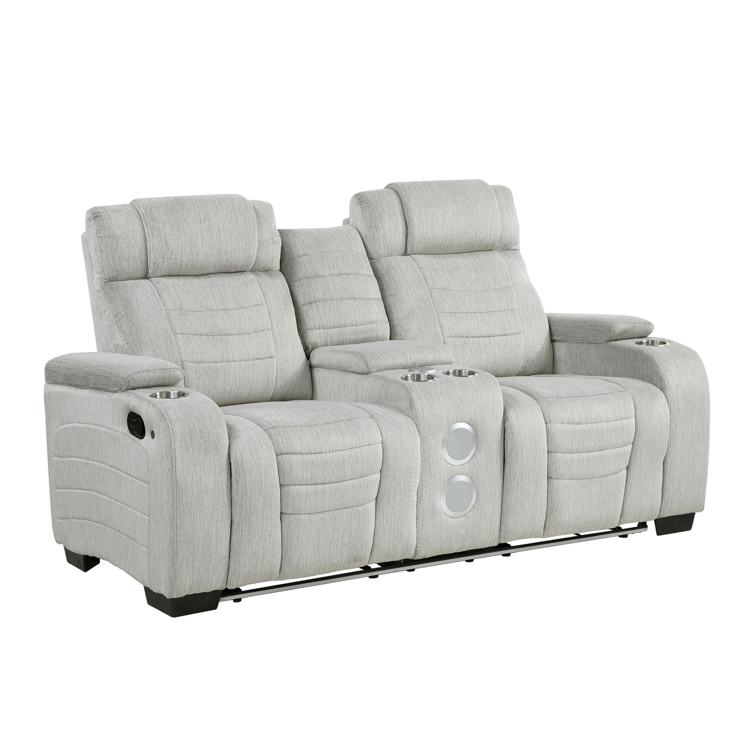 8455GRY*2 - 2pc Set: Sofa, Love
