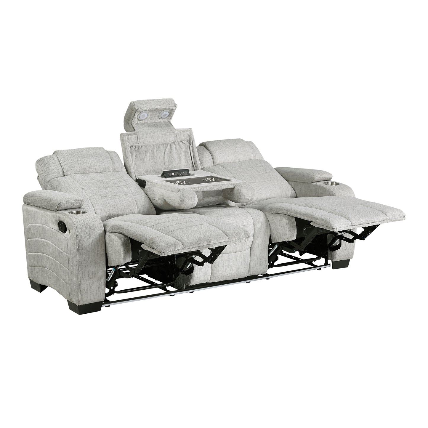 8455GRY*2 - 2pc Set: Sofa, Love