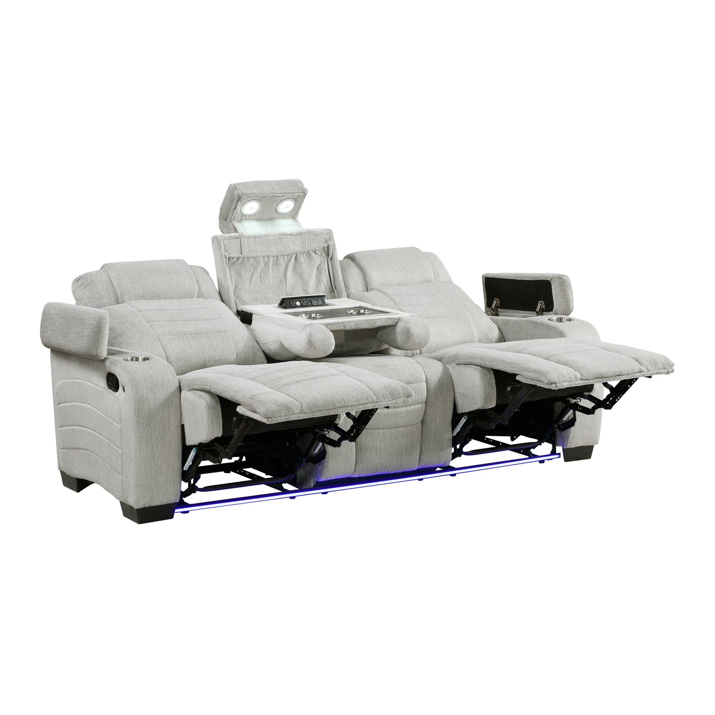 8455GRY*2 - 2pc Set: Sofa, Love