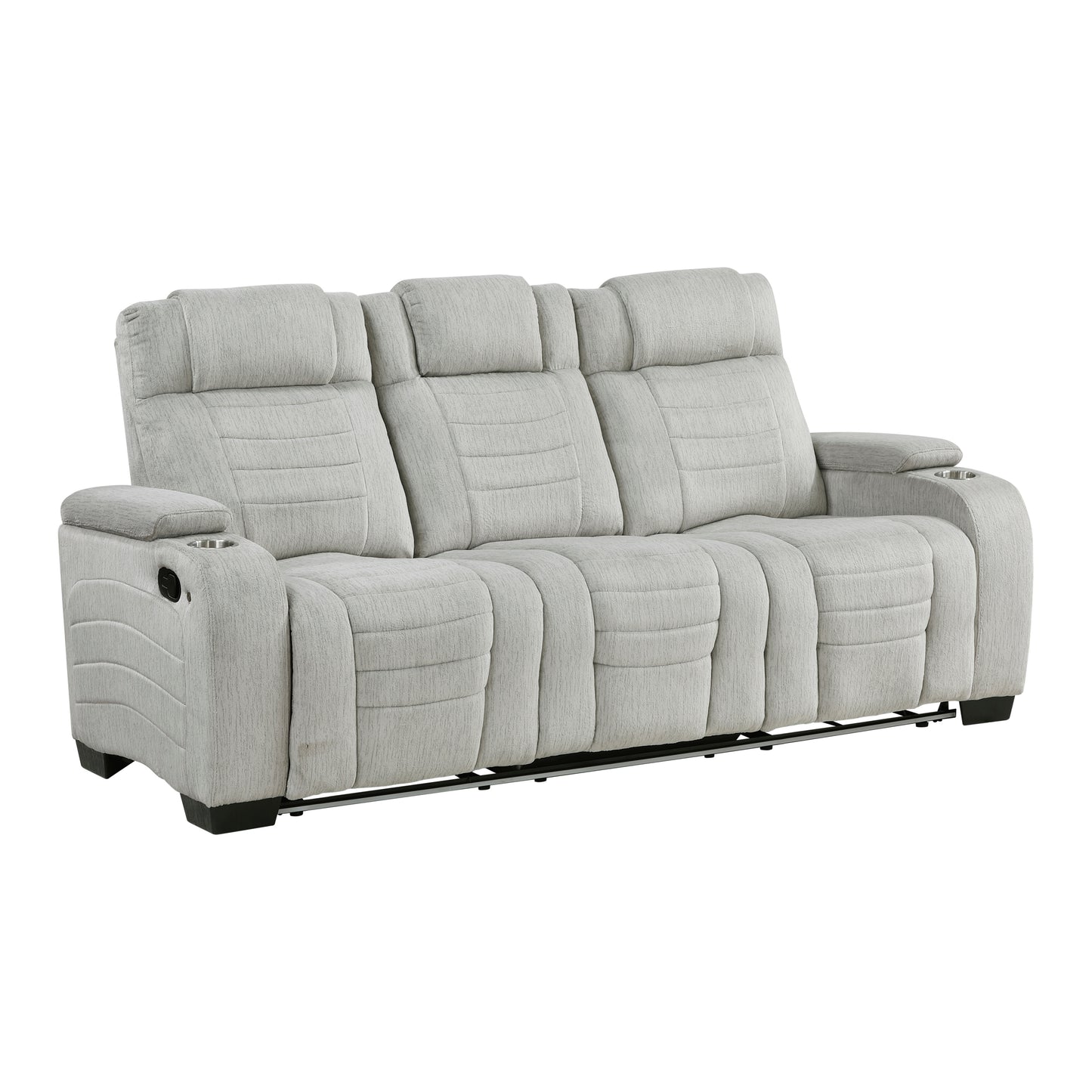 8455GRY*2 - 2pc Set: Sofa, Love