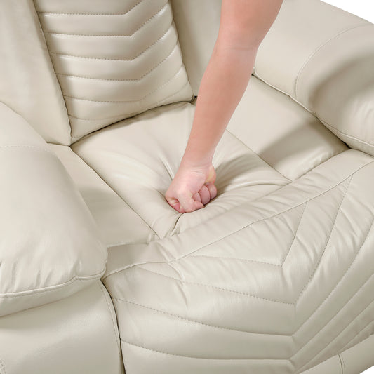 8457BEG*2PW - 2pc Set: Sofa, Love (Power)