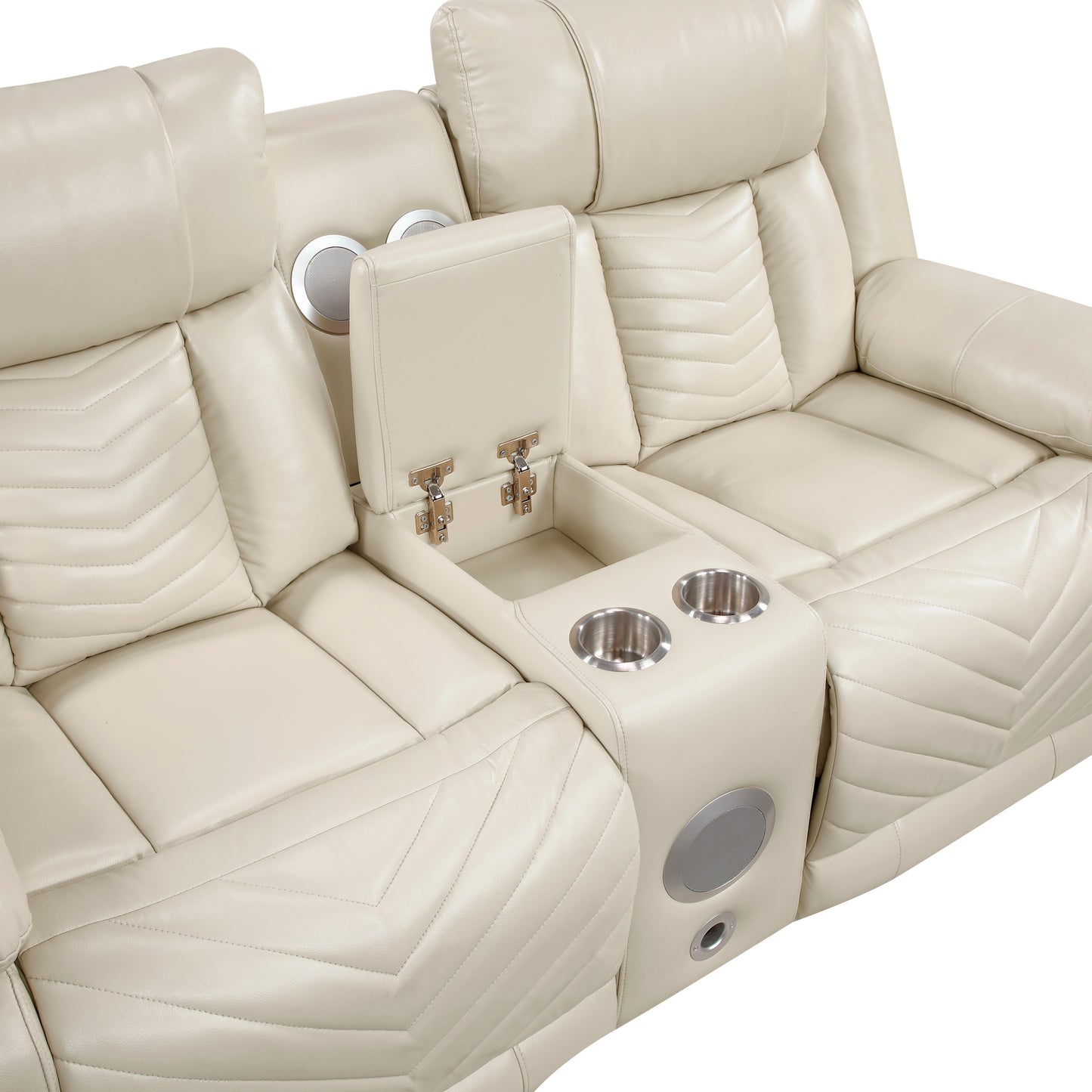 8457BEG*2PW - 2pc Set: Sofa, Love (Power)
