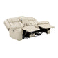 8457BEG-2PW - Power Double Reclining Love Seat with Center Console, Wireless Speakers, LED and Charging Ports