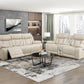 8457BEG-2PW - Power Double Reclining Love Seat with Center Console, Wireless Speakers, LED and Charging Ports