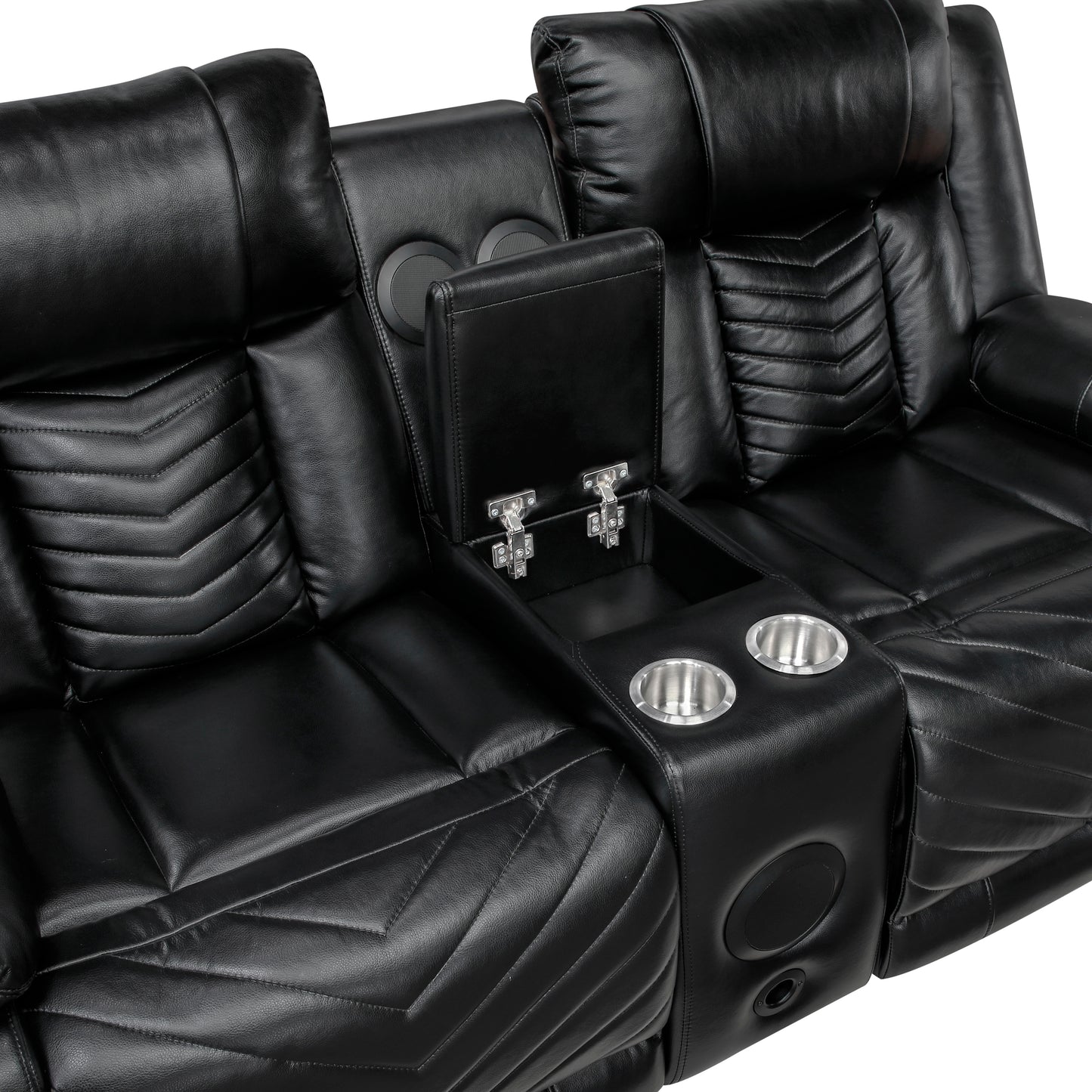 8457BLK*2PW - 2pc Set: Sofa, Love (Power)