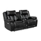 8457BLK*2PW - 2pc Set: Sofa, Love (Power)
