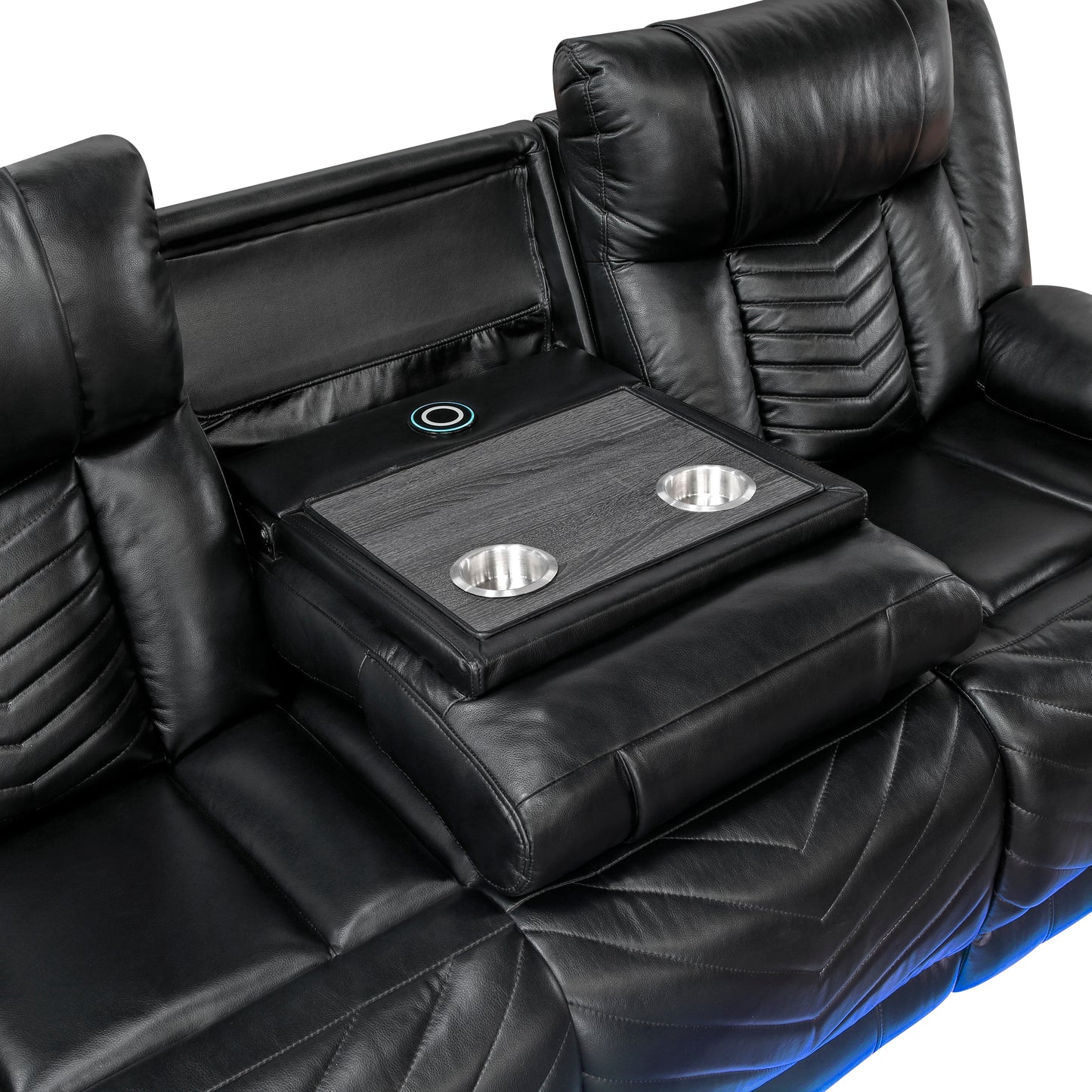 8457BLK*2PW - 2pc Set: Sofa, Love (Power)