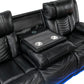8457BLK-3PW - Power Double Reclining Sofa with Center Drop-Down Cup Holders, Wireless Charger, Magazine Bag, LED and Charging Ports