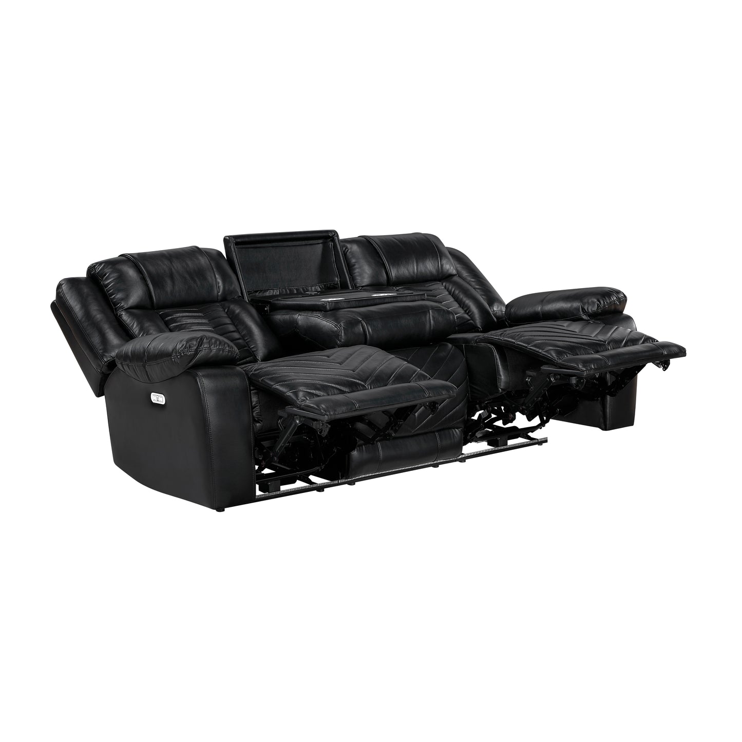 8457BLK*2PW - 2pc Set: Sofa, Love (Power)
