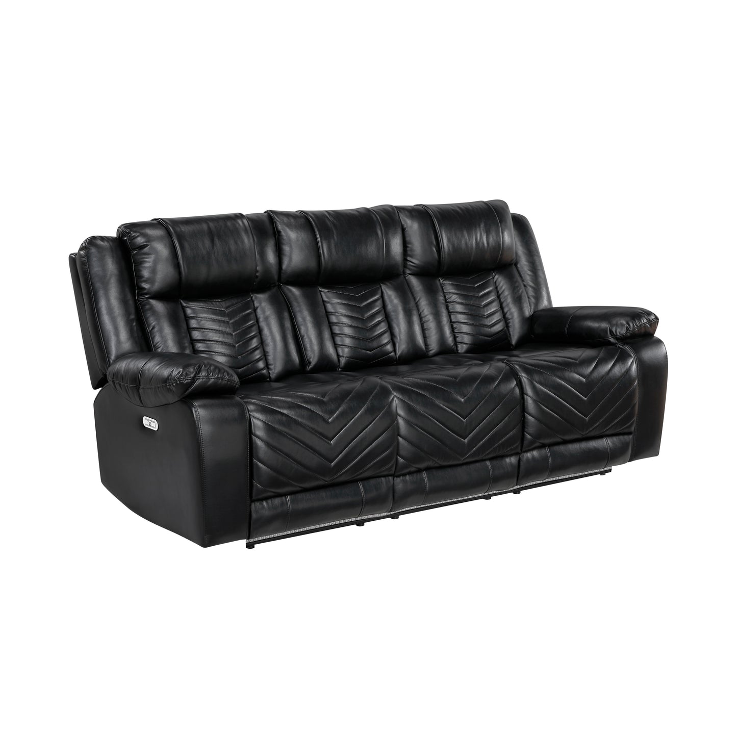 8457BLK*2PW - 2pc Set: Sofa, Love (Power)