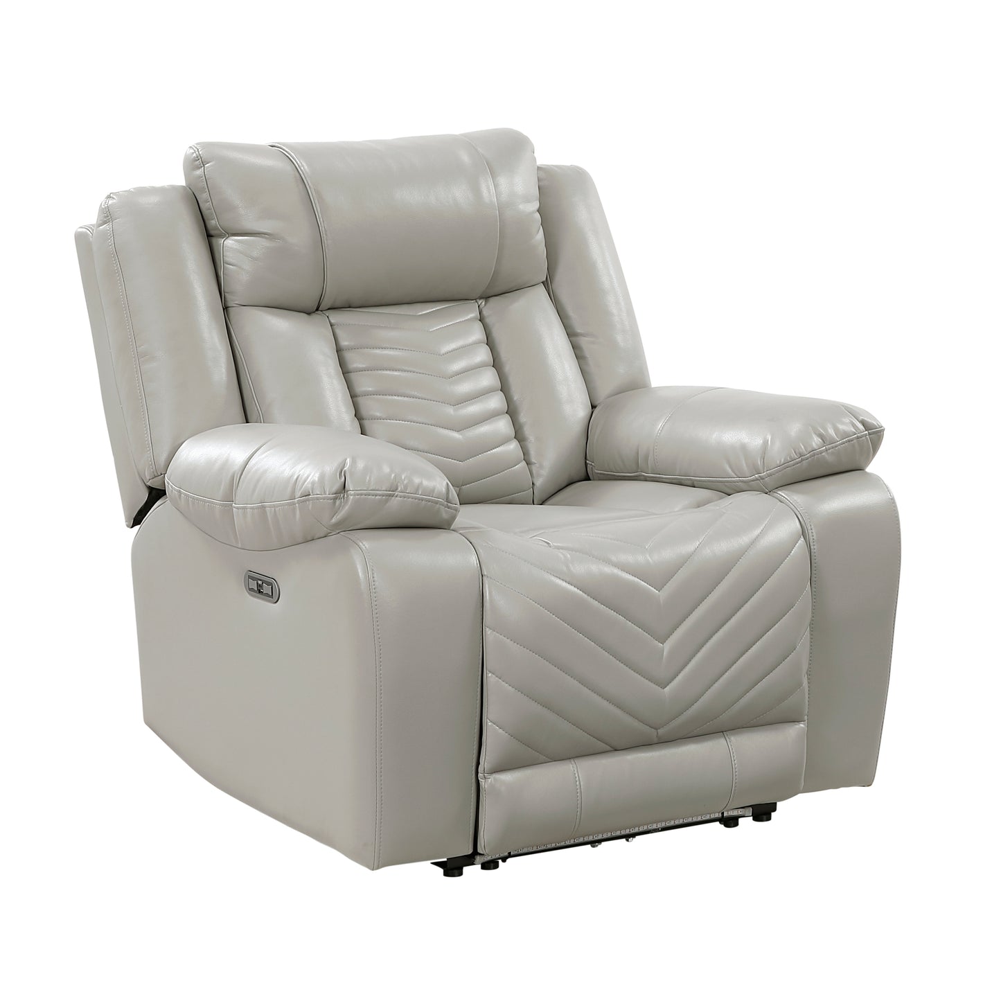 8457GRY-1PW - Power Reclining Chair with LED and Charging Ports