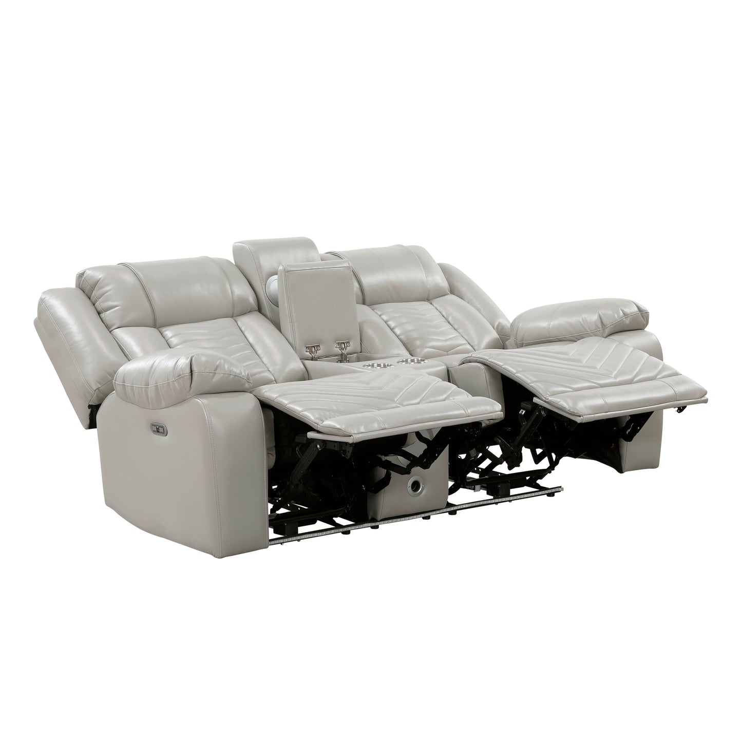 8457GRY*2PW - 2pc Set: Sofa, Love (Power)