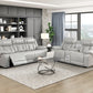 8457GRY-2PW - Power Double Reclining Love Seat with Center Console, Wireless Speakers, LED and Charging Ports