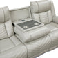 8457GRY*2PW - 2pc Set: Sofa, Love (Power)
