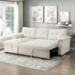 8477BEG*SC - (3)2-Piece Reversible Sectional with Reversible Chaise, Hidden Storage and Pull-out Bed