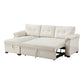 8477BEG*SC - (3)2-Piece Reversible Sectional with Reversible Chaise, Hidden Storage and Pull-out Bed