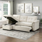 8477BEG*SC - (3)2-Piece Reversible Sectional with Reversible Chaise, Hidden Storage and Pull-out Bed