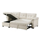 8477BEG*SC - (3)2-Piece Reversible Sectional with Reversible Chaise, Hidden Storage and Pull-out Bed