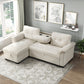 8477BEG*SC - (3)2-Piece Reversible Sectional with Reversible Chaise, Hidden Storage and Pull-out Bed