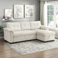 8477BEG*SC - (3)2-Piece Reversible Sectional with Reversible Chaise, Hidden Storage and Pull-out Bed