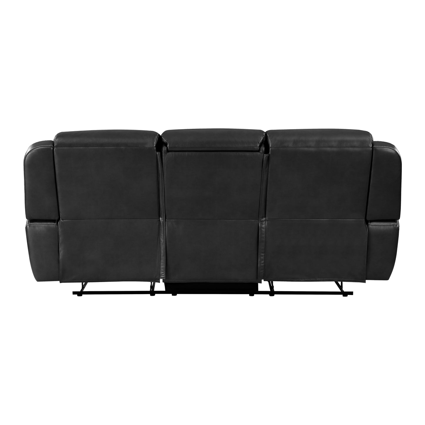 8516BK-3 - Double Reclining Sofa with Center Drop-Down Cup Holders,Storage Pouch, Receptacles and USB Ports