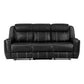 8516BK-3 - Double Reclining Sofa with Center Drop-Down Cup Holders,Storage Pouch, Receptacles and USB Ports