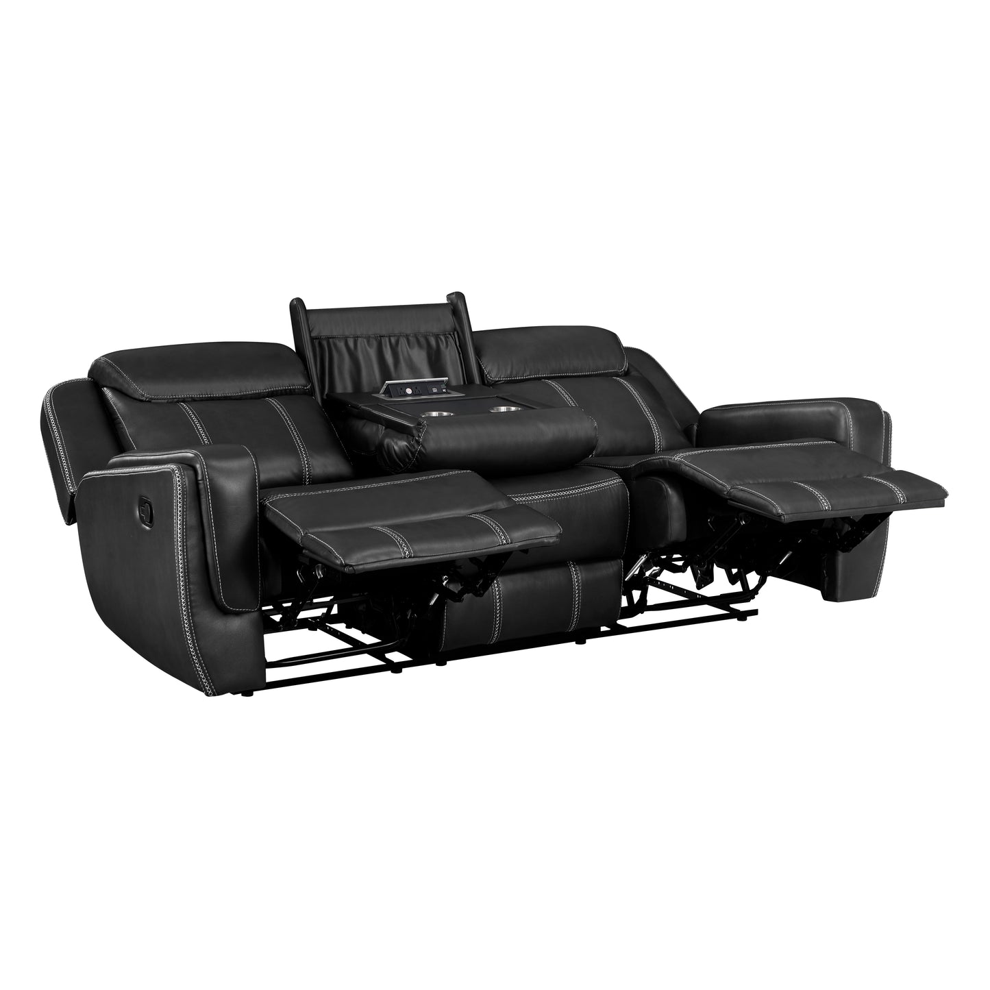 8516BK*2 - 2pc Set: Sofa, Love