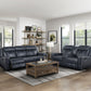 8516BU-2 - Double Reclining Love Seat with Center Console, Receptacles and USB Ports