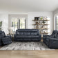 8516BU-3 - Double Reclining Sofa with Center Drop-Down Cup Holders,Storage Pouch, Receptacles and USB Ports