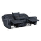 8516BU-3 - Double Reclining Sofa with Center Drop-Down Cup Holders,Storage Pouch, Receptacles and USB Ports