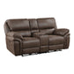 8517BRW-2PW - Power Double Reclining Love Seat with Center Console