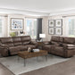 8517BRW-2PW - Power Double Reclining Love Seat with Center Console