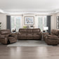 8517BRW-2PW - Power Double Reclining Love Seat with Center Console