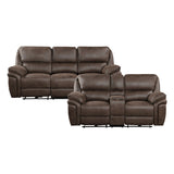 8517BRW*2PW - 2pc Set: Sofa, Love (Power)