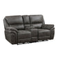 8517GRY*2PW - 2pc Set: Sofa, Love (Power)