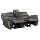 8517GRY*2PW - 2pc Set: Sofa, Love (Power)