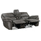 8517GRY*2 - 2pc Set: Sofa, Love