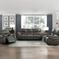 8517GRY-2 - Double Reclining Love Seat with Center Console