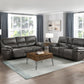8517GRY-2 - Double Reclining Love Seat with Center Console