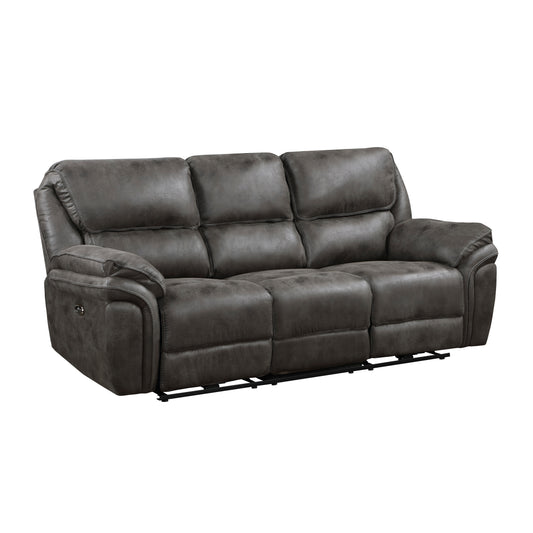 8517GRY*2PW - 2pc Set: Sofa, Love (Power)